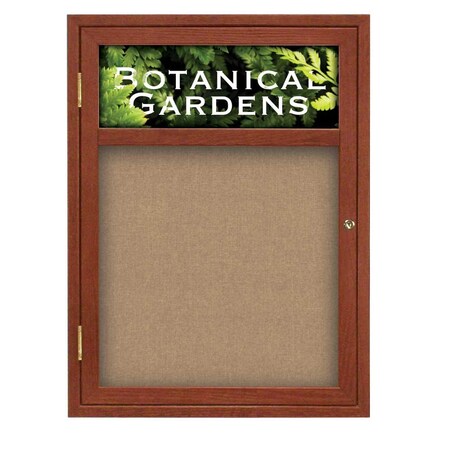 United Visual Products Sliding Glass Door Radius Letterboard, Hdr, 72"x48", White/Green Vinyl UV9023ACSH-WHITE-HUNGRN